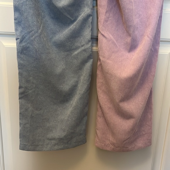 Vintage Salanta corduroy pants Polyester Color Block Purple Blue US 6 - Picture 6 of 10